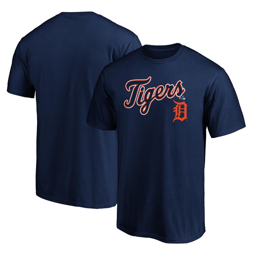 Detroit Tigers Fanatics Branded Team Logo Lockup T-Shirt - Navy