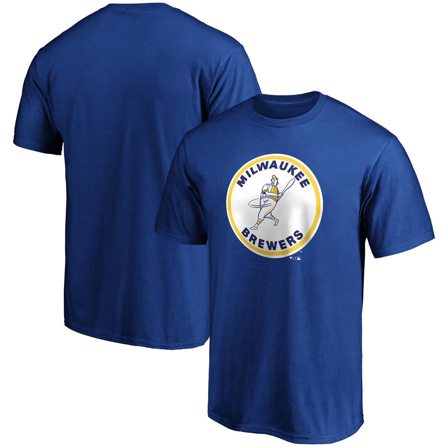 Milwaukee Brewers Fanatics Branded Cooperstown Collection Forbes Team T-Shirt - Royal