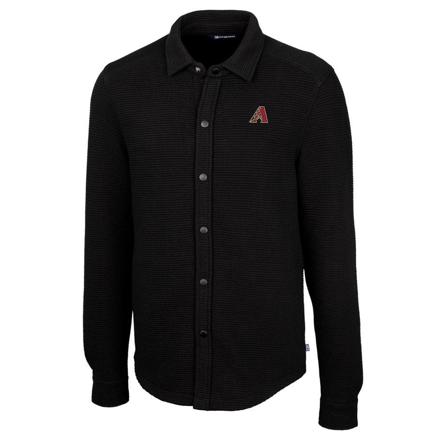 Arizona Diamondbacks Cutter & Buck Coastal Button-Up Shirt Jacket - Black
