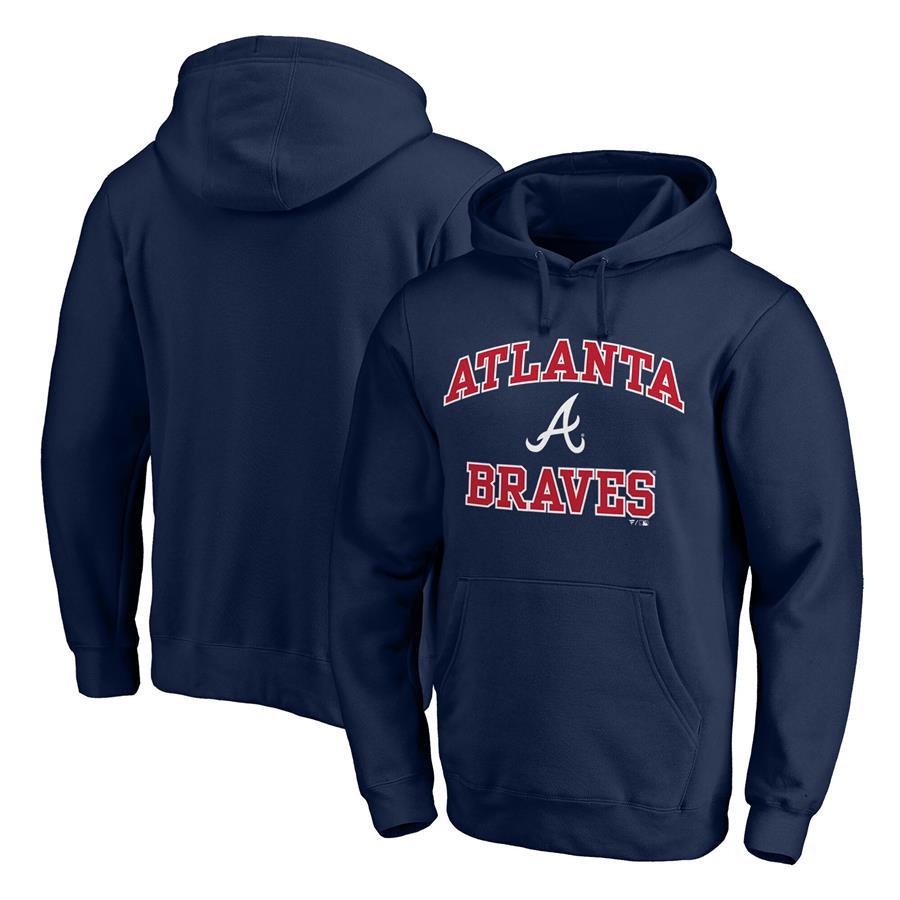 Atlanta Braves Fanatics Branded Heart & Soul Pullover Hoodie - Navy