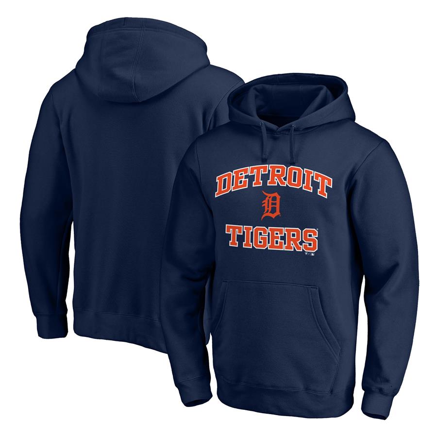 Detroit Tigers Fanatics Branded Heart & Soul Pullover Hoodie - Navy