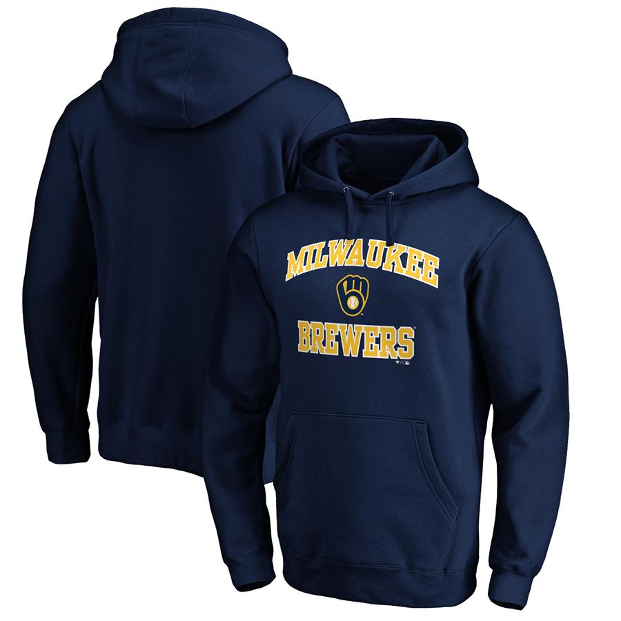 Milwaukee Brewers Fanatics Branded Heart & Soul Pullover Hoodie - Navy