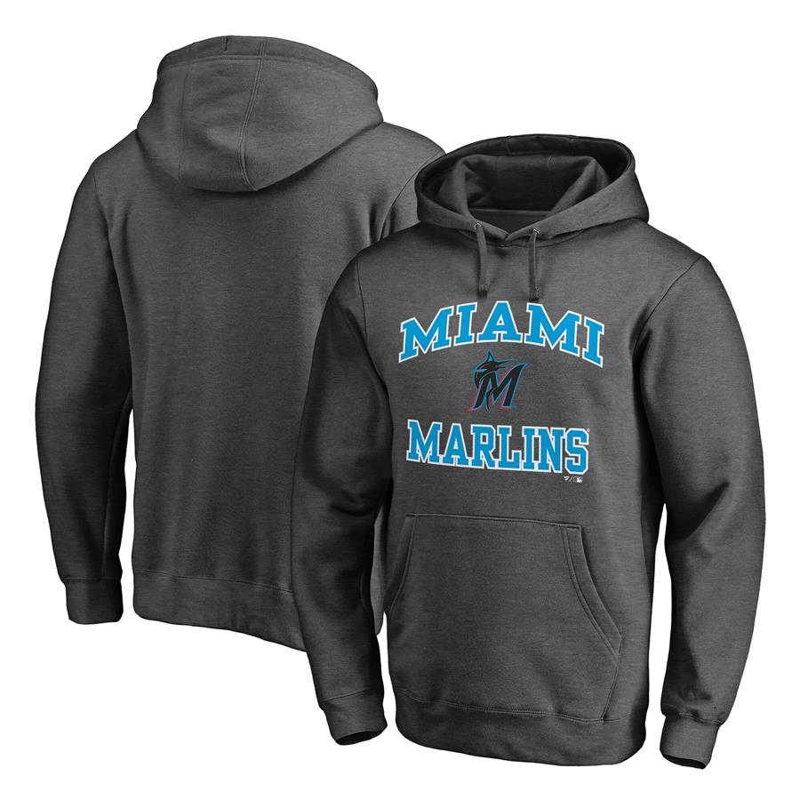Miami Marlins Fanatics Branded Heart & Soul Pullover Hoodie - Charcoal