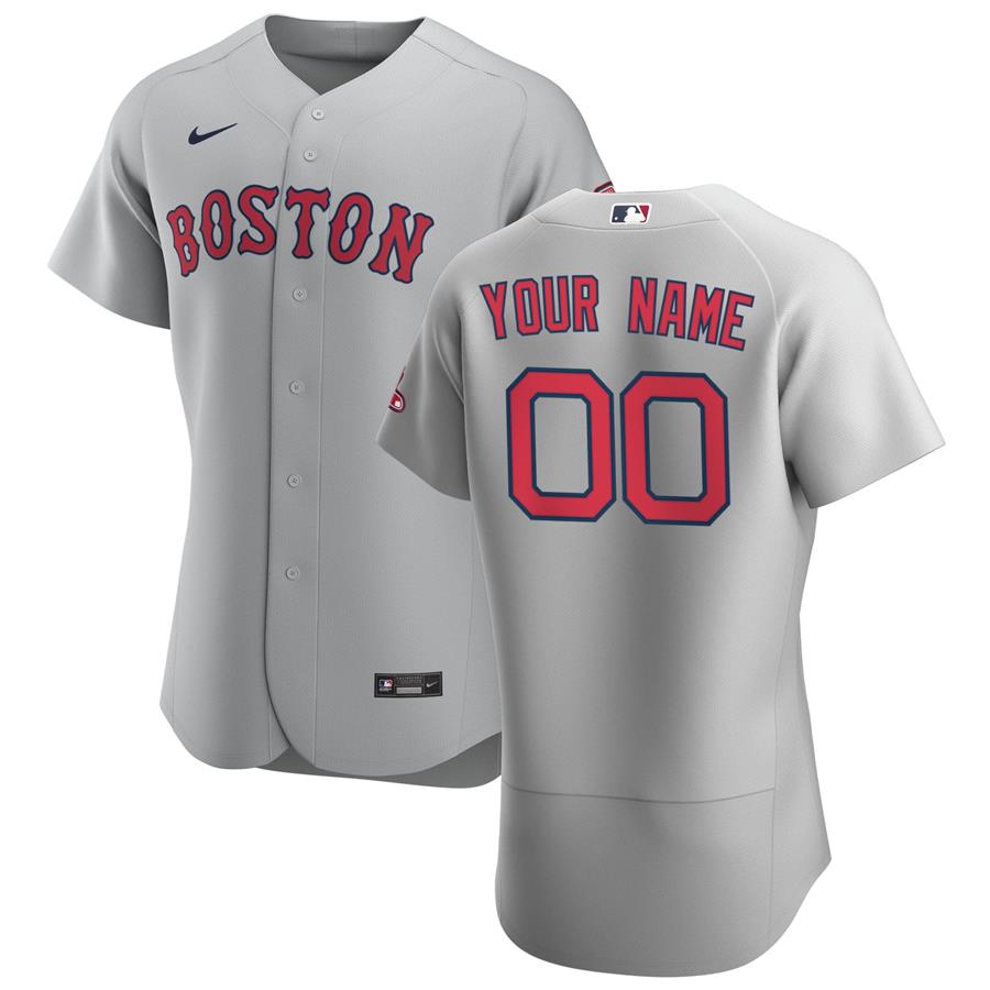 Boston Red Sox Nike Road Authentic Custom Jersey - Gray