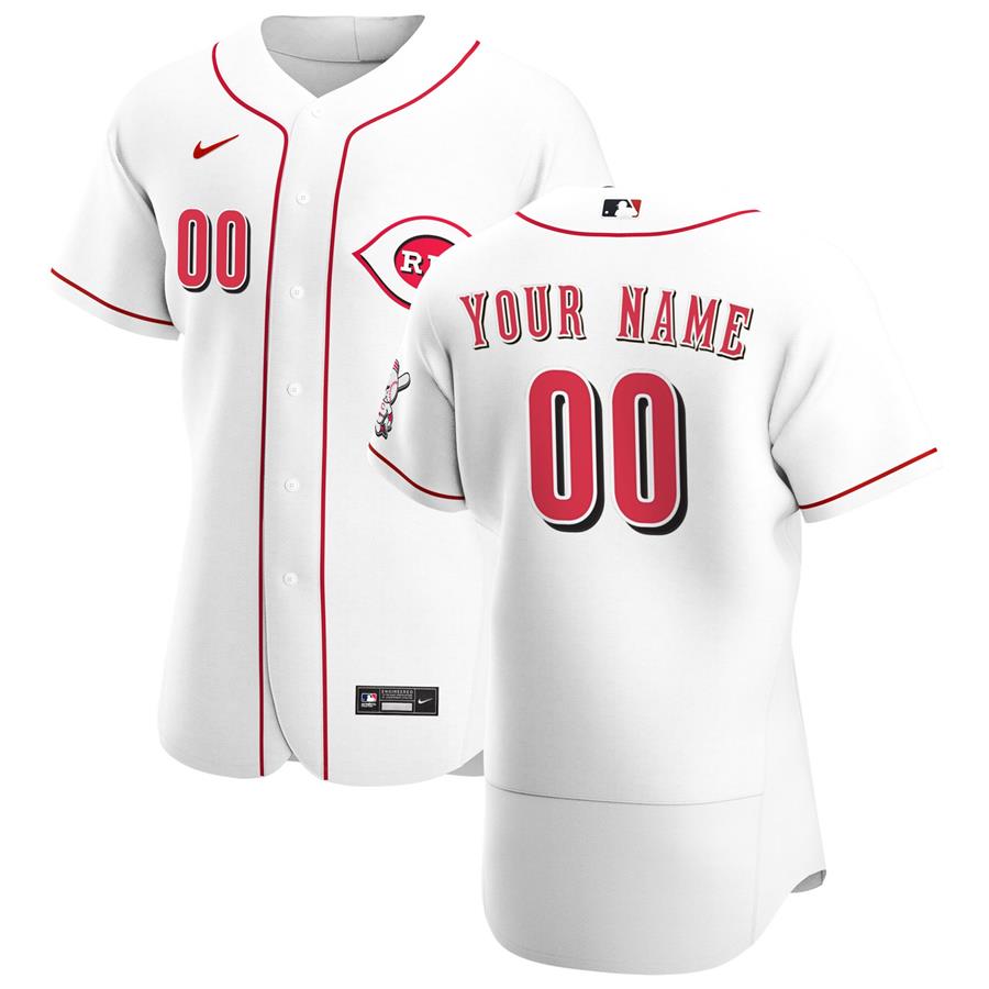 Cincinnati Reds Nike Home Authentic Custom Jersey - White