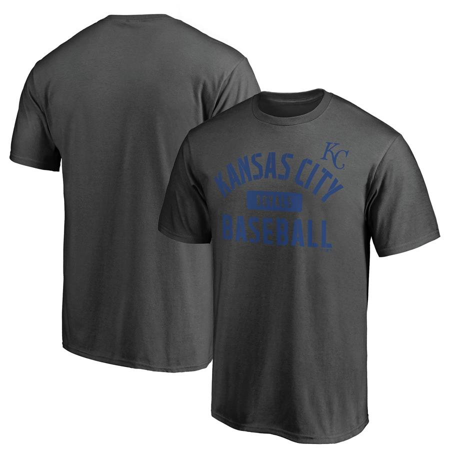 Kansas City Royals Fanatics Branded Iconic Primary Pill T-Shirt - Charcoal