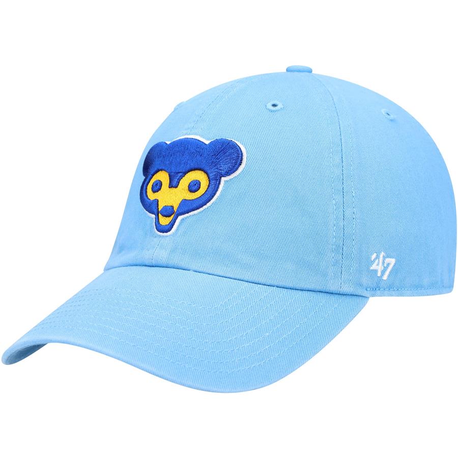 Chicago Cubs '47 Logo Cooperstown Collection Clean Up Adjustable Hat - Light Blue