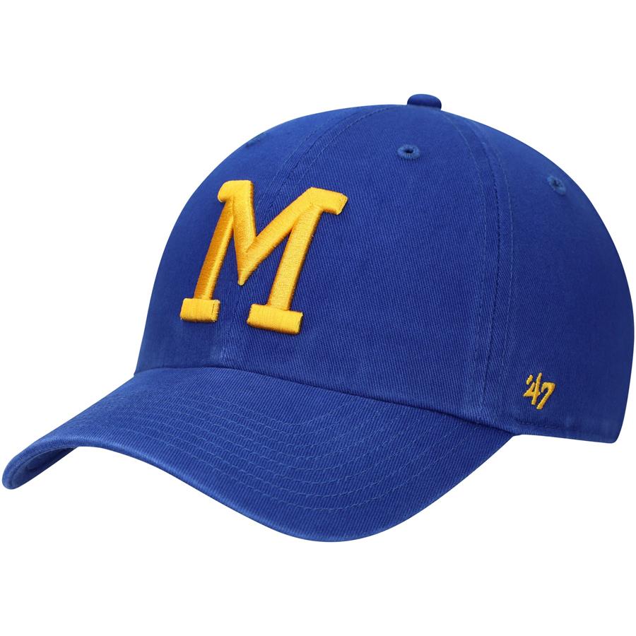 Milwaukee Brewers '47 1970 Logo Cooperstown Collection Clean Up Adjustable Hat - Royal