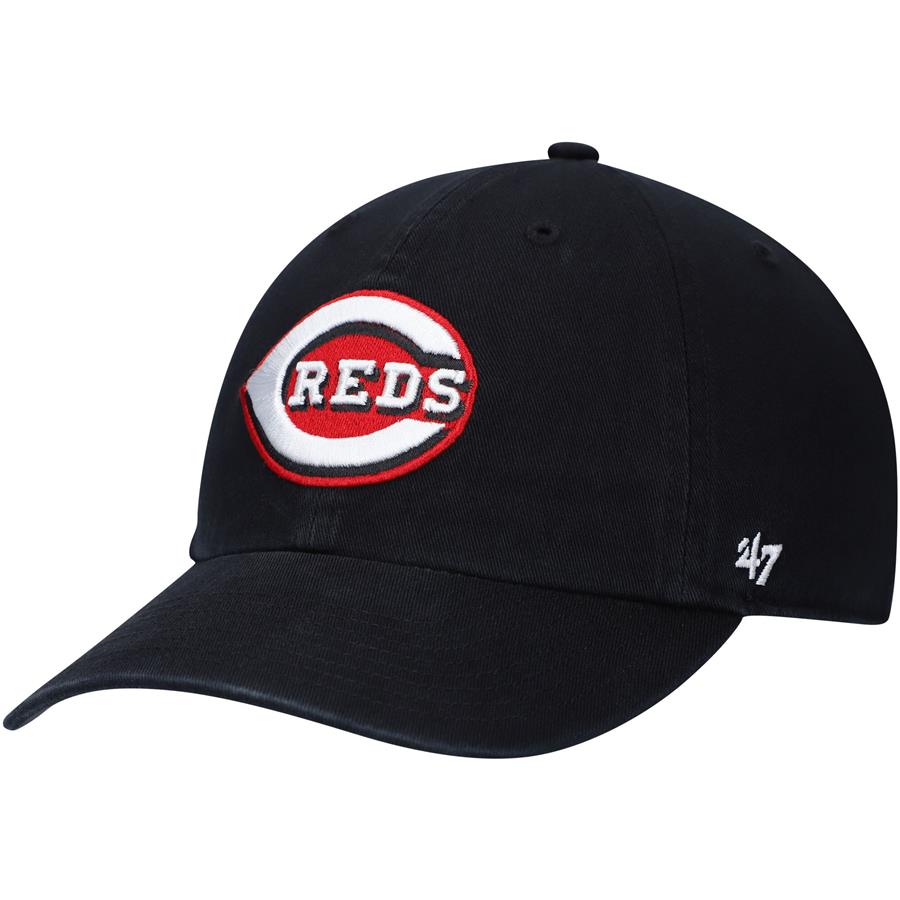 Cincinnati Reds '47 1913 Logo Cooperstown Collection Clean Up Adjustable Hat - Black