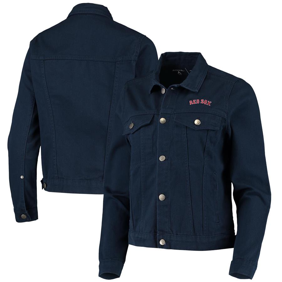 Boston Red Sox Antigua Women's Flare Full-Button Jacket - Navy
