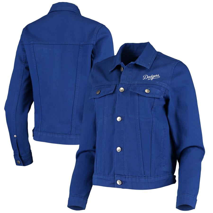 Los Angeles Dodgers Antigua Women's Flare Full-Button Jacket - Royal