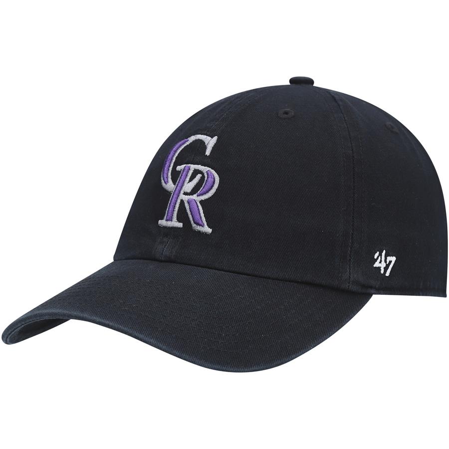 Colorado Rockies '47 Heritage Clean Up Adjustable Hat - Black