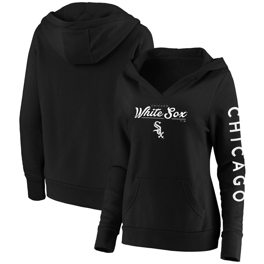Женское худи Chicago White Sox Fanatics Branded Core High Class Crossover (чёрный)