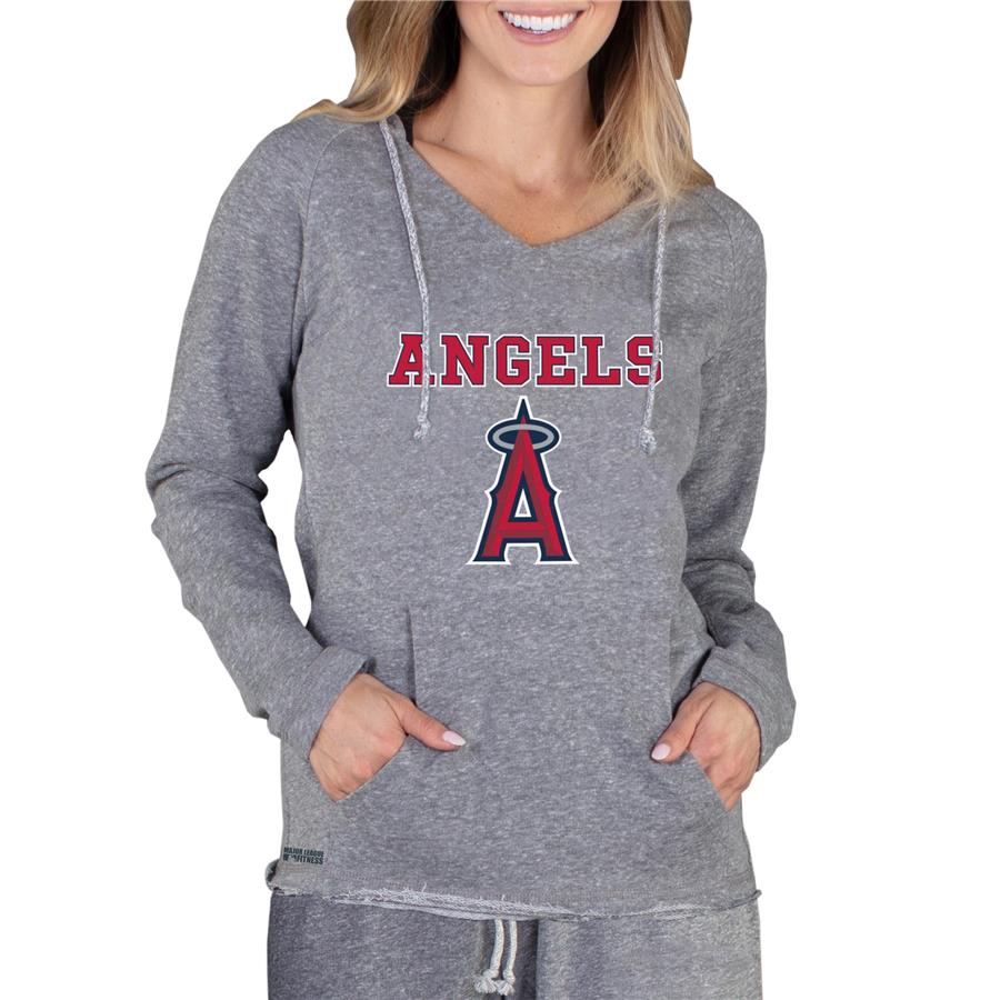 Женский лонгслив Los Angeles Angels Concepts Sport Mainstream Terry Hoodie (серый)