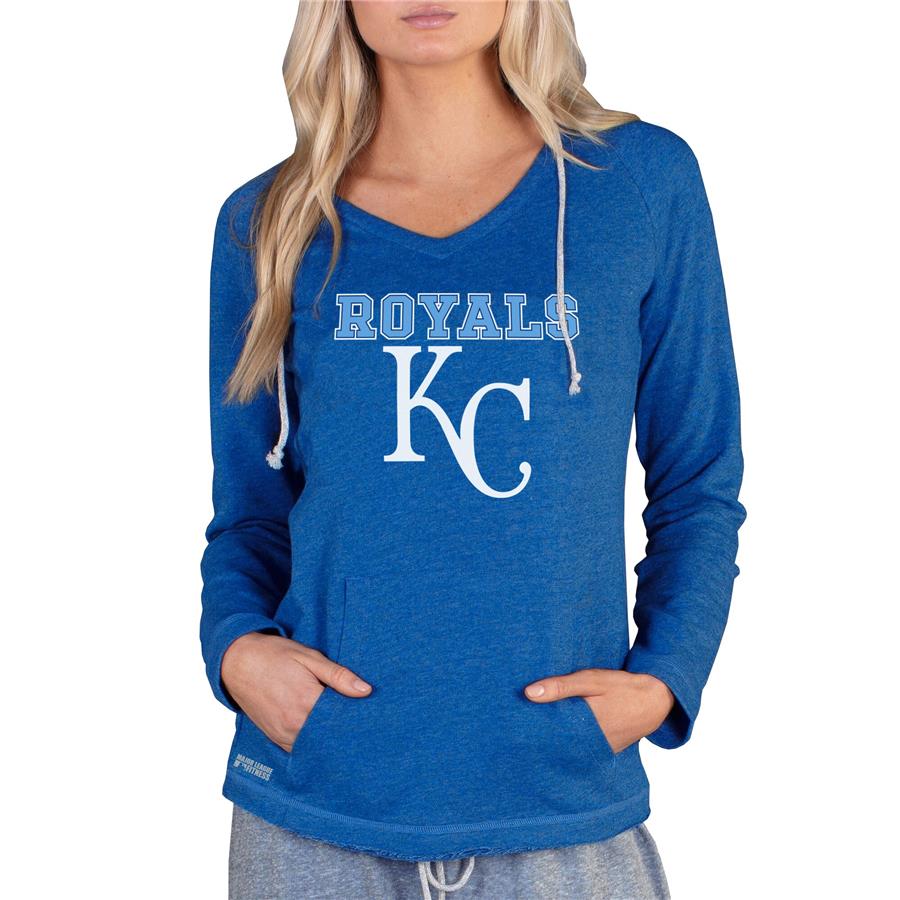 Женский лонгслив Kansas City Royals Concepts Sport Mainstream Terry Hoodie (синий)