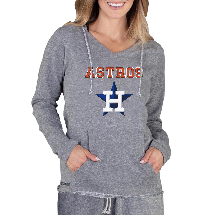 Houston Astros Concepts Sport Women's Mainstream Terry Long Sleeve Hoodie Top - Gray