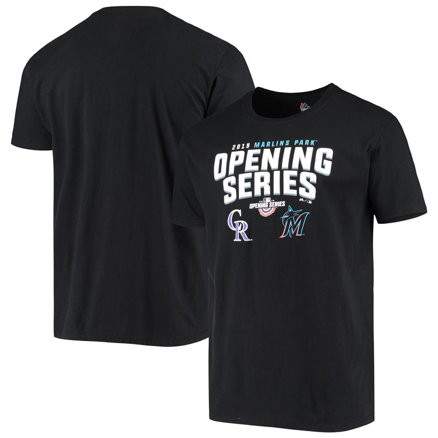 Miami Marlins Fanatics Branded Home Opener Matchup T-Shirt - Black