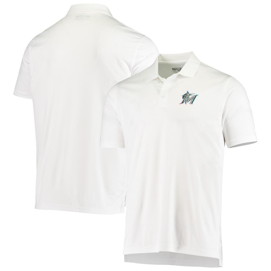 Miami Marlins Levelwear Dwayne Polo - White
