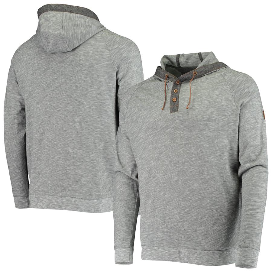 Miami Marlins Levelwear Salute Cameron Raglan Pullover Hoodie - Gray