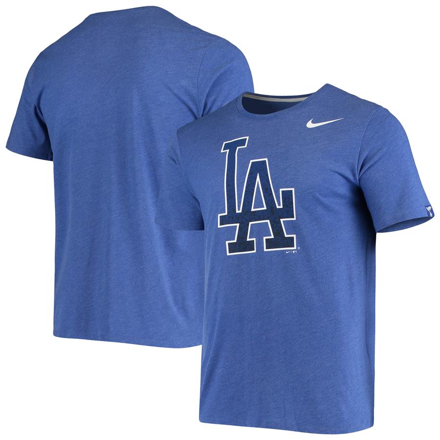 Los Angeles Dodgers Nike Tri-Blend Logo T-Shirt - Royal