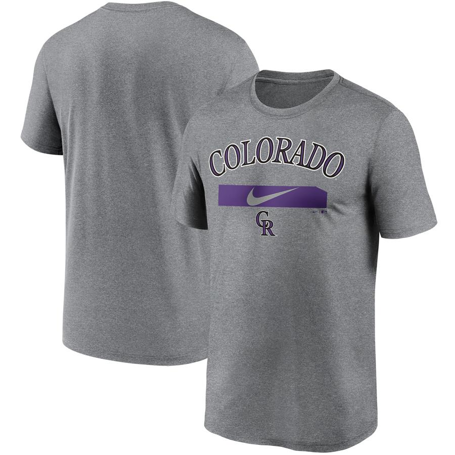 Colorado Rockies Nike City Legend Practice Performance T-Shirt - Gray