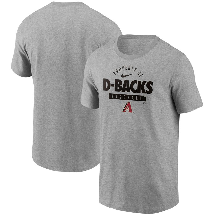 Arizona Diamondbacks Nike Primetime Property Of Practice T-Shirt - Heathered Gray