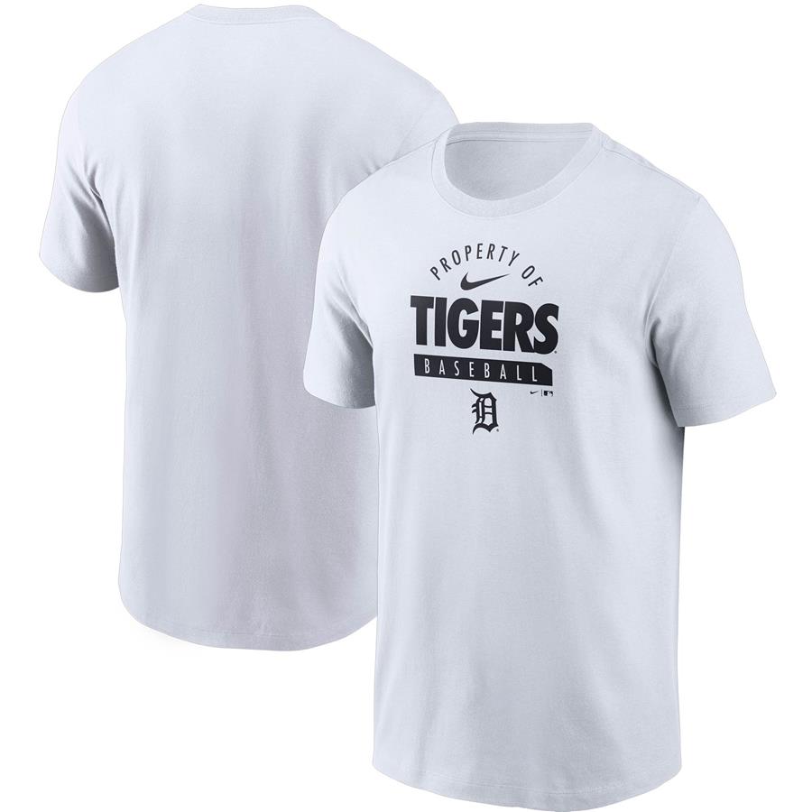 Detroit Tigers Nike Primetime Property Of Practice T-Shirt - White
