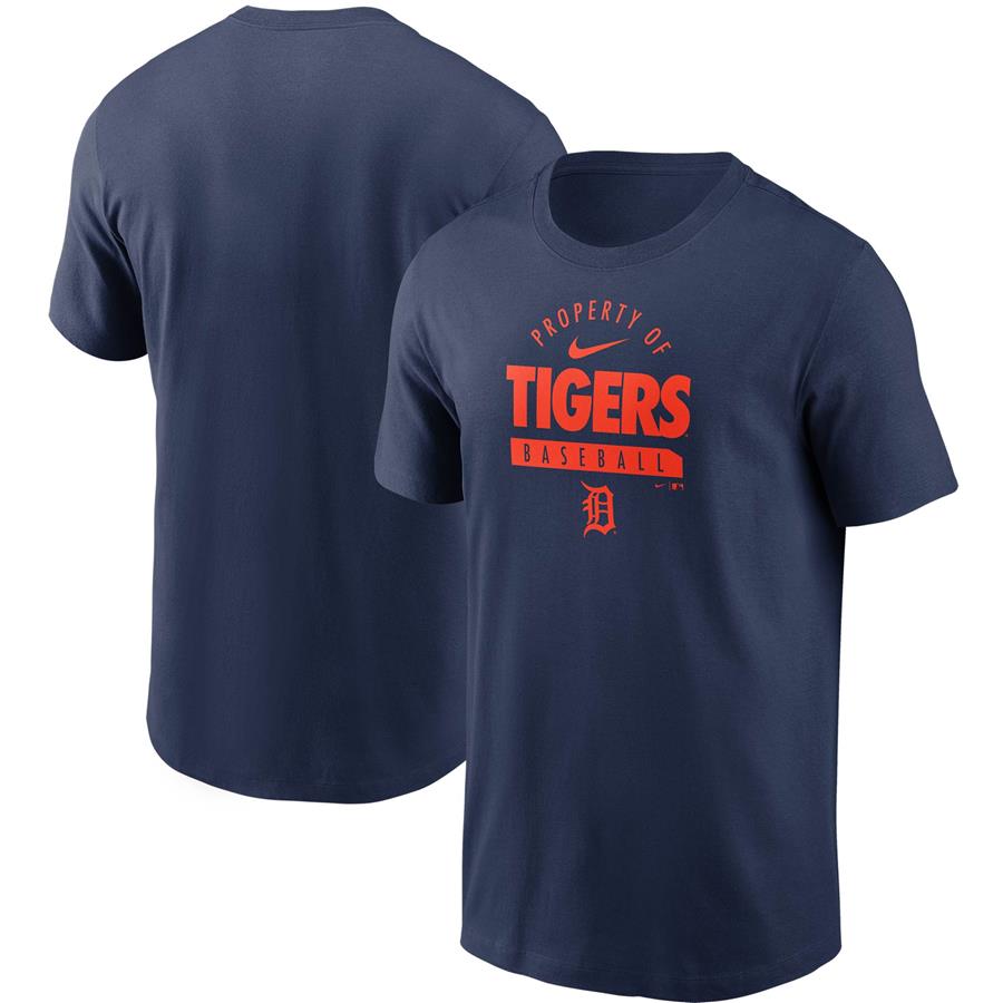 Detroit Tigers Nike Primetime Property Of Practice T-Shirt - Navy