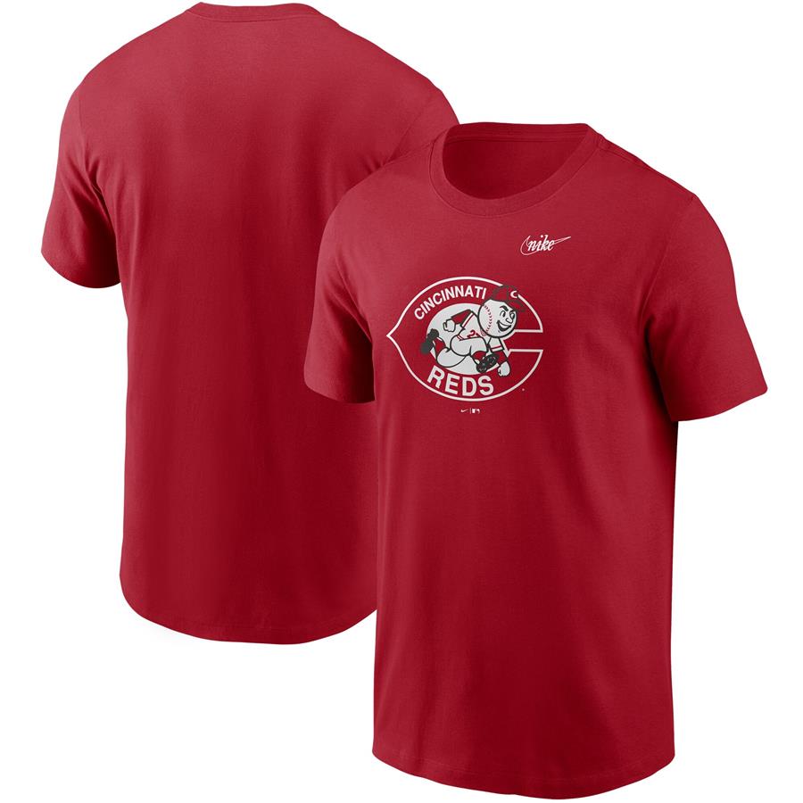 Cincinnati Reds Nike Cooperstown Collection Logo T-Shirt - Red