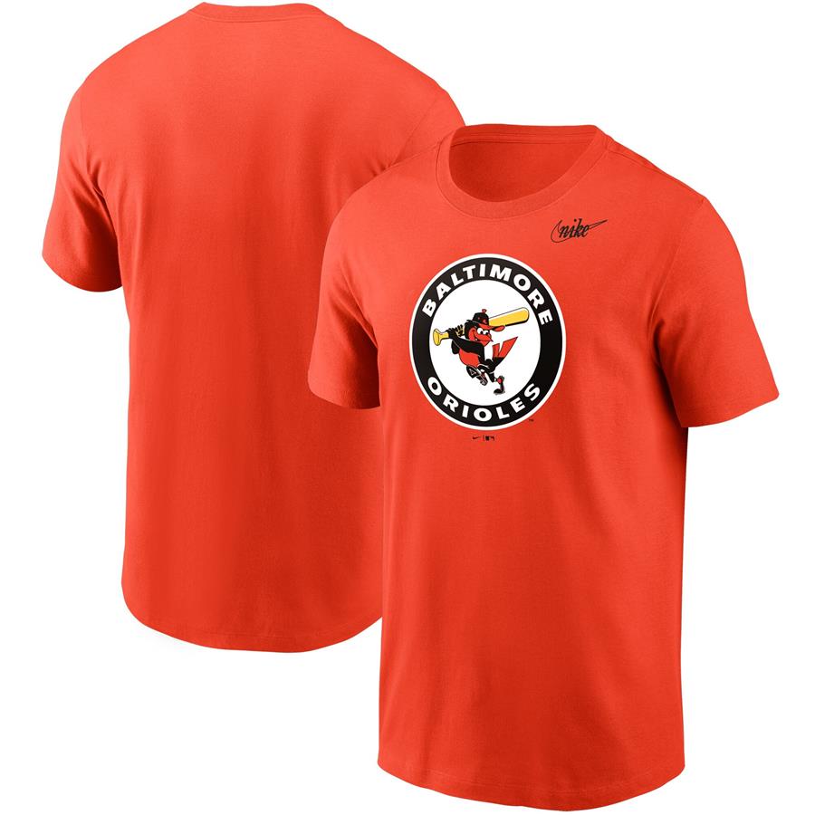 Baltimore Orioles Nike Cooperstown Collection Logo T-Shirt - Orange