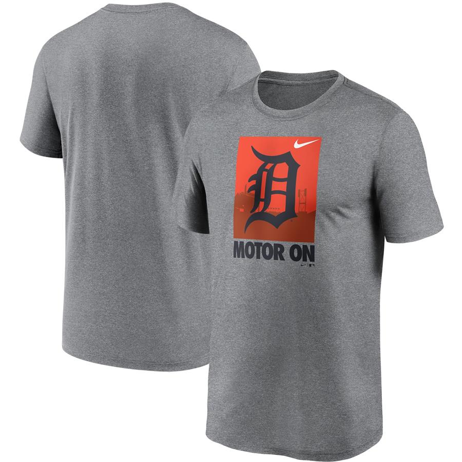 Detroit Tigers Nike Local Logo Legend T-Shirt - Heathered Gray
