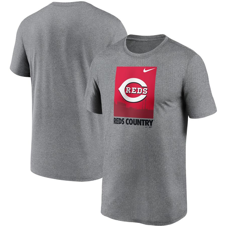 Cincinnati Reds Nike Local Logo Legend T-Shirt - Heathered Gray