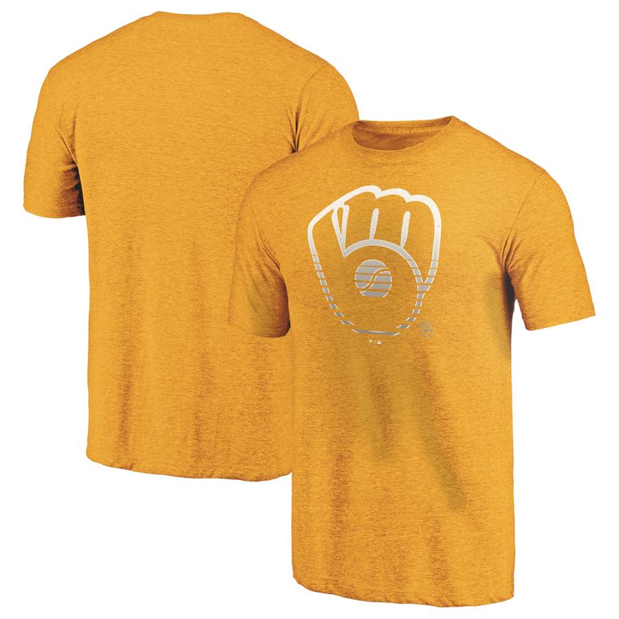 Milwaukee Brewers Fanatics Branded Sport Resort T-Shirt - Heathered Gold