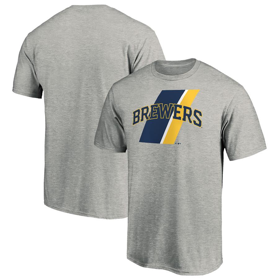 Milwaukee Brewers Fanatics Branded Prep Squad T-Shirt - Heathered Gray