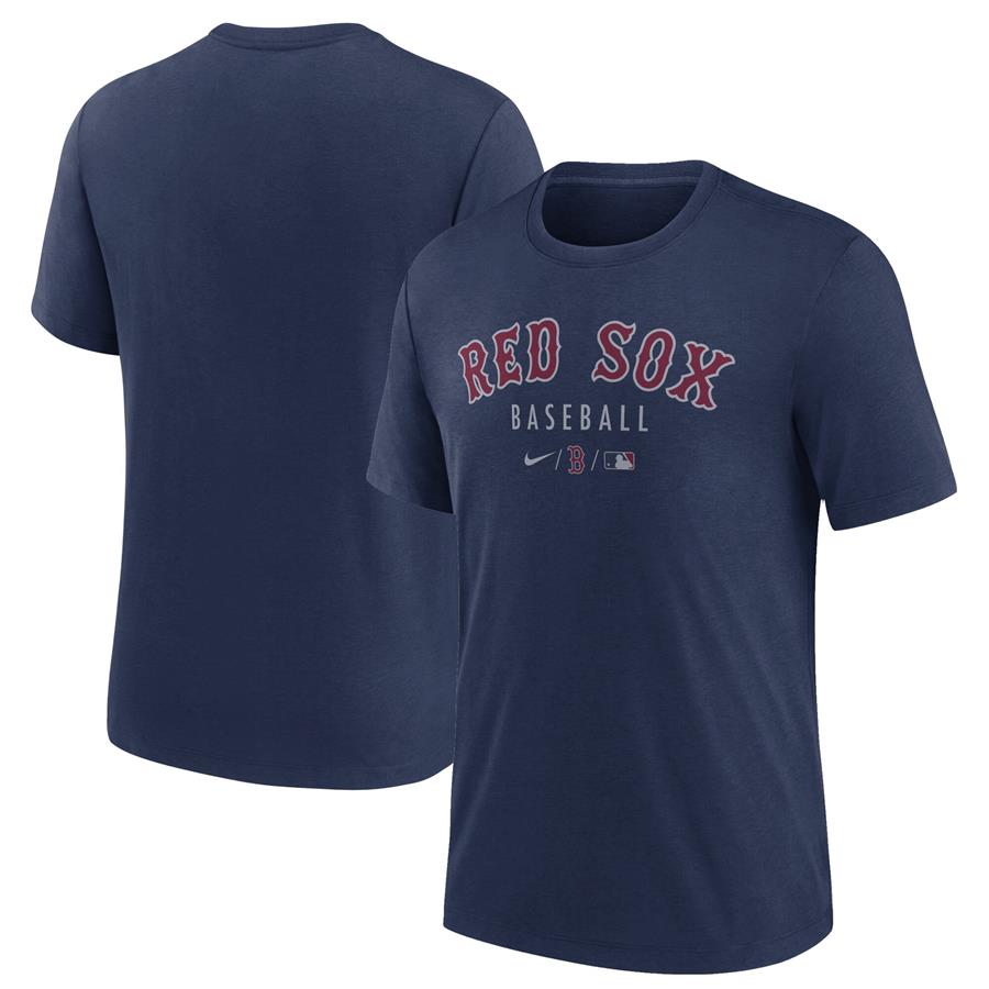 Boston Red Sox Nike Authentic Collection Early Work Performance Tri-Blend T-Shirt - Navy
