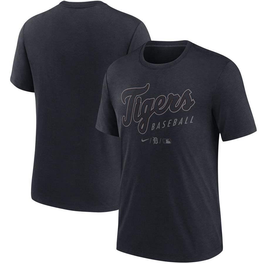 Detroit Tigers Nike Authentic Collection Early Work Performance Tri-Blend T-Shirt - Navy