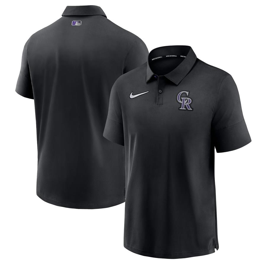 Colorado Rockies Nike Authentic Collection Flex Performance Polo - Black