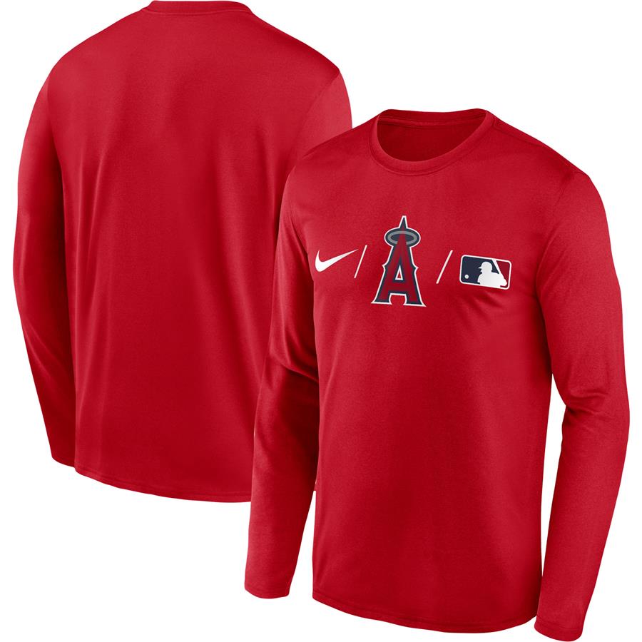 Los Angeles Angels Nike Authentic Collection Team Legend Performance Long Sleeve T-Shirt - Red