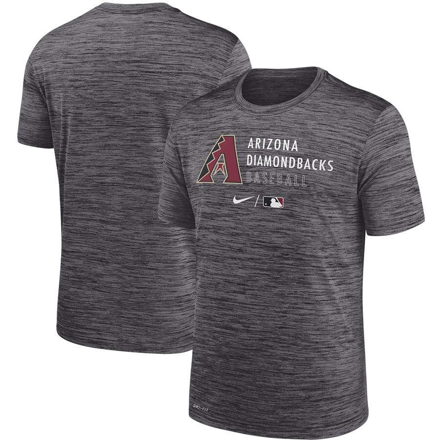 Arizona Diamondbacks Nike Authentic Collection Velocity Practice Performance T-Shirt - Heathered Black