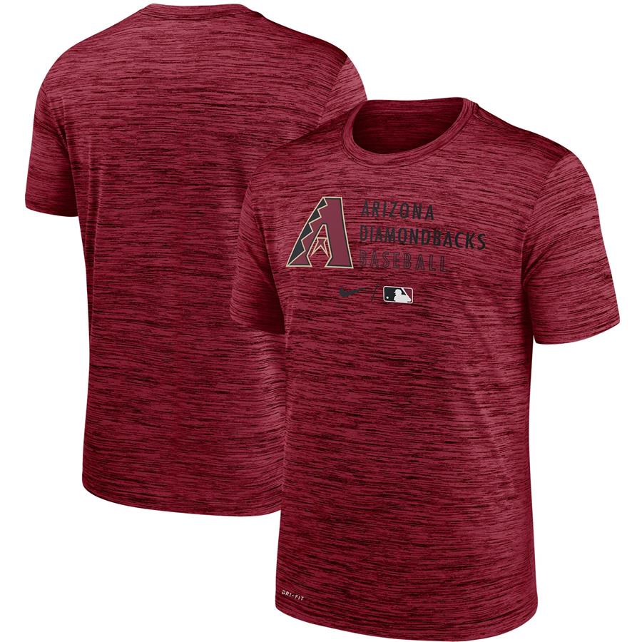 Arizona Diamondbacks Nike Authentic Collection Velocity Practice Performance T-Shirt - Heathered Red