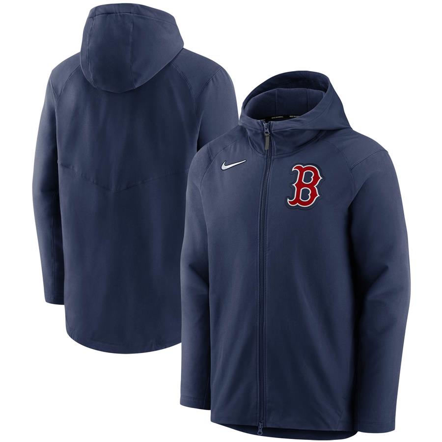 Boston Red Sox Nike Authentic Collection Pregame Performance Full-Zip Hoodie - Navy