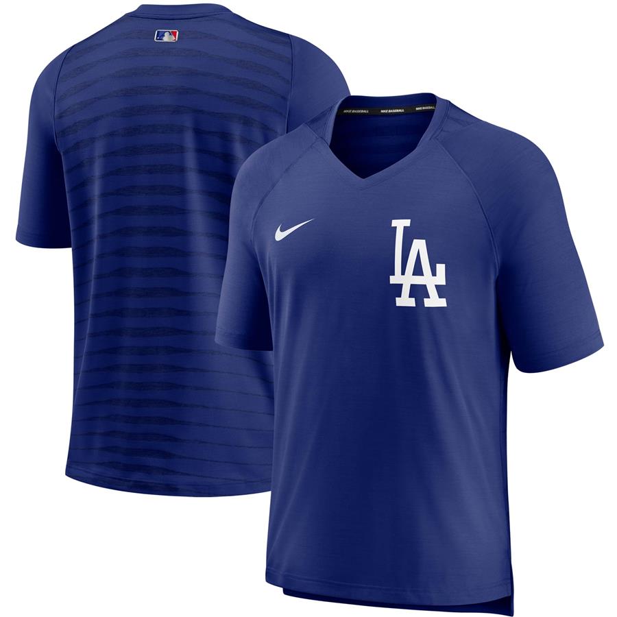 Los Angeles Dodgers Nike Authentic Collection Pregame Performance V-Neck T-Shirt - Royal