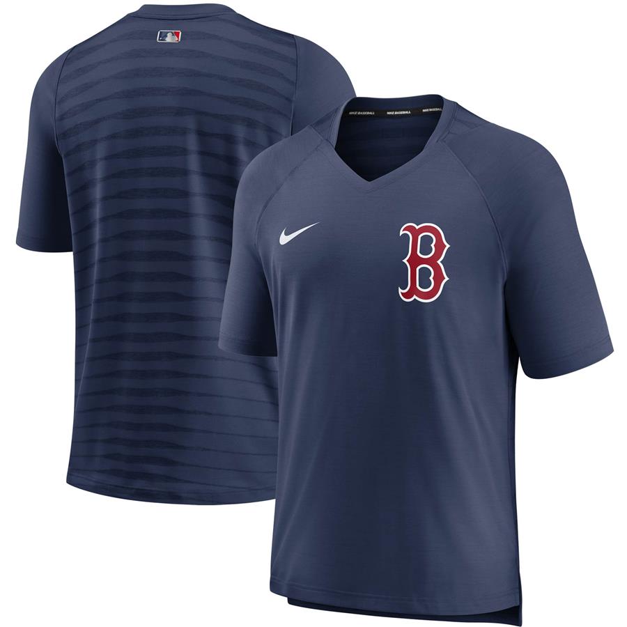 Boston Red Sox Nike Authentic Collection Pregame Performance V-Neck T-Shirt - Navy