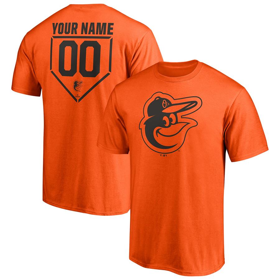 Baltimore Orioles Fanatics Branded Personalized RBI Logo T-Shirt - Orange