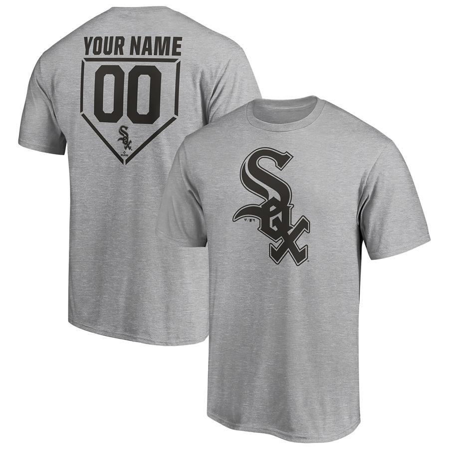 Футболка Chicago White Sox Fanatics Branded Personalized RBI Logo (серый меланж)