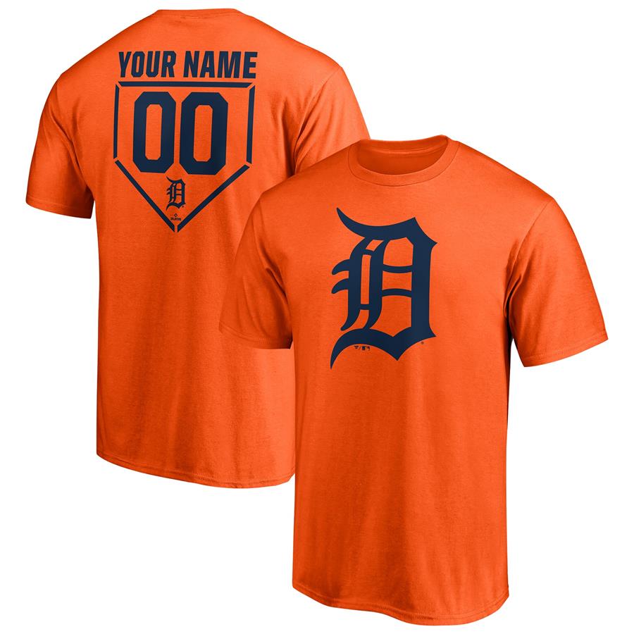 Detroit Tigers Fanatics Branded Personalized RBI Logo T-Shirt - Orange