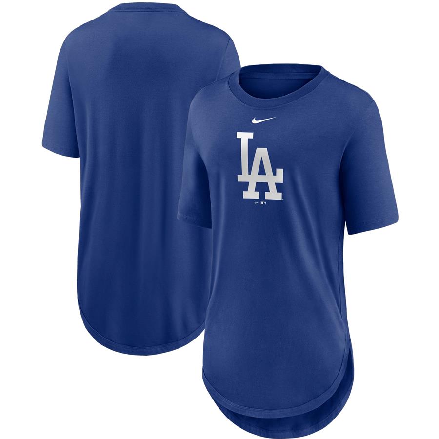Los Angeles Dodgers Nike Women's Mascot Outline Weekend Tri-Blend T-Shirt - Royal