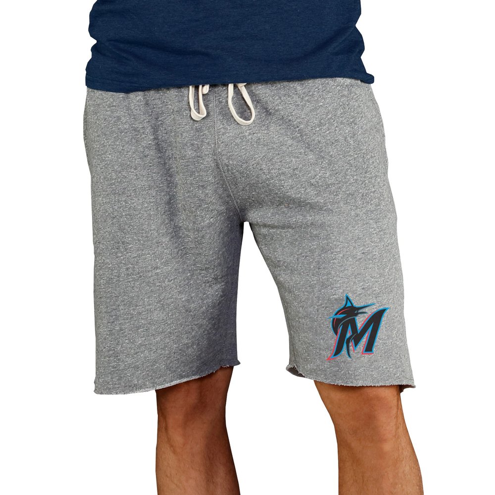 Miami Marlins Concepts Sport Mainstream Terry Shorts - Gray
