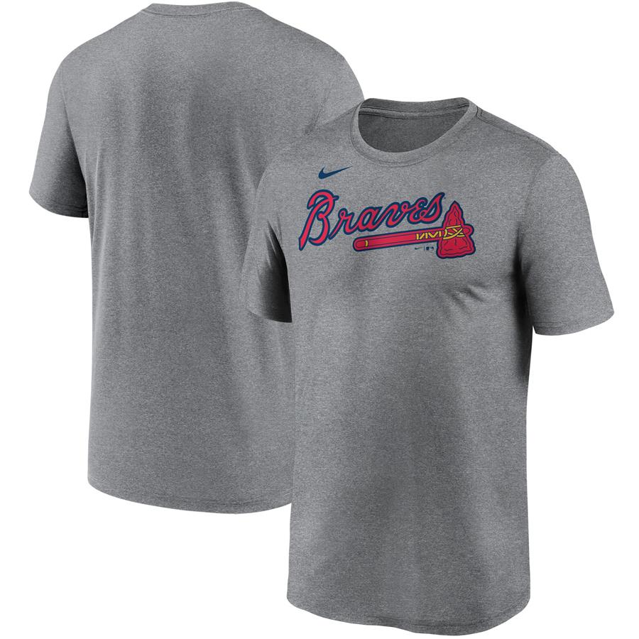 Atlanta Braves Nike Wordmark Legend T-Shirt - Gray