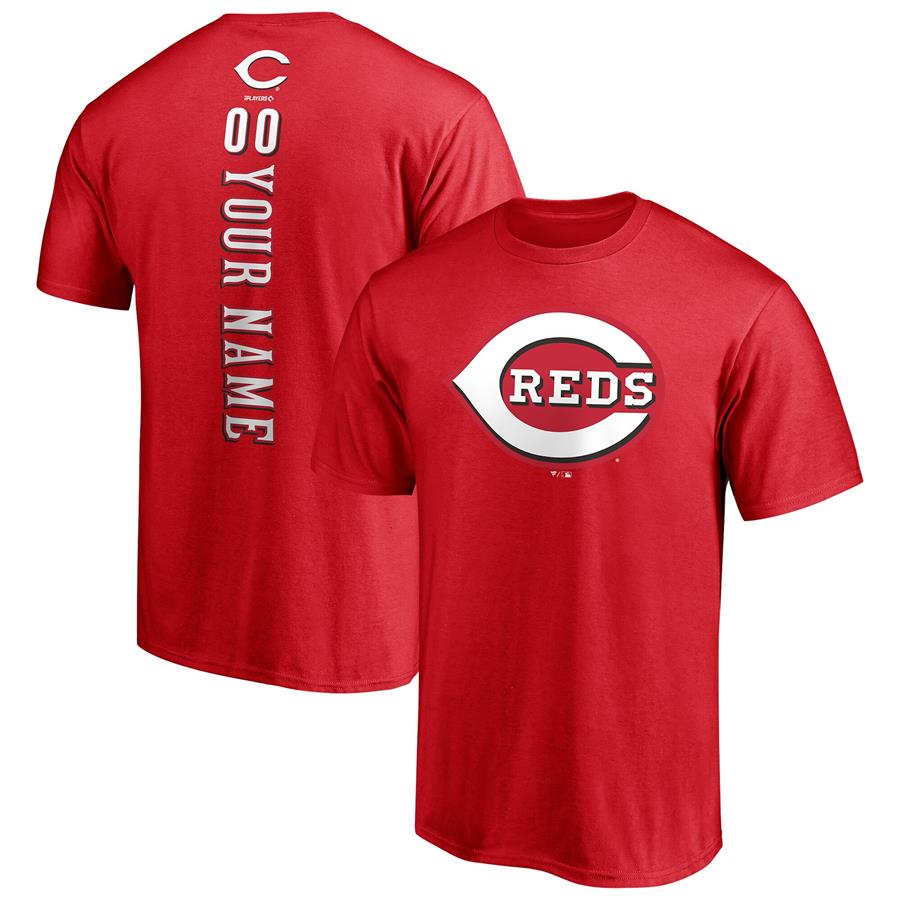 Cincinnati Reds Fanatics Branded Personalized Playmaker Name & Number T-Shirt - Red